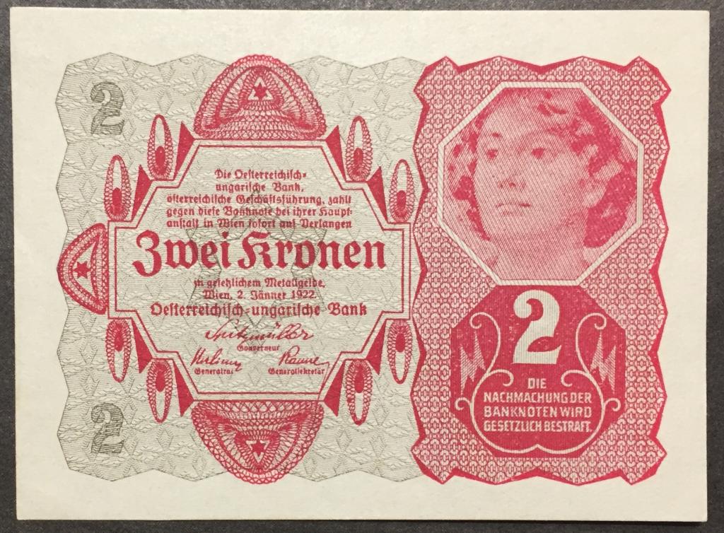 1 крона, 2 кроны 1922 год  Австрия