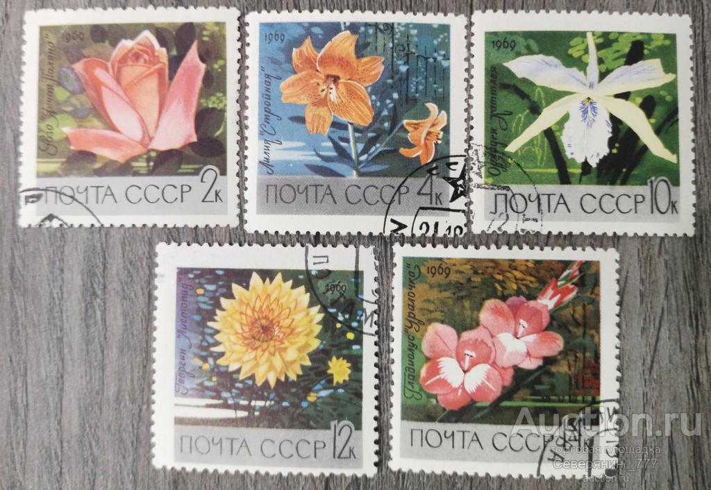 Марка СССР 1969 Флора Цветы 