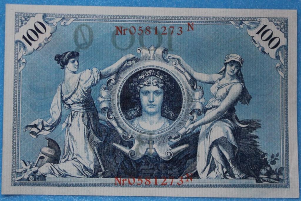 Германия Империя 100 марок 1908 г. UNC Пресс.