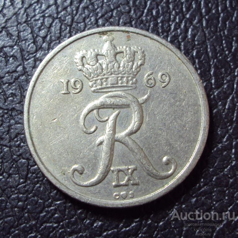 Дания 10 эре 1969 год.