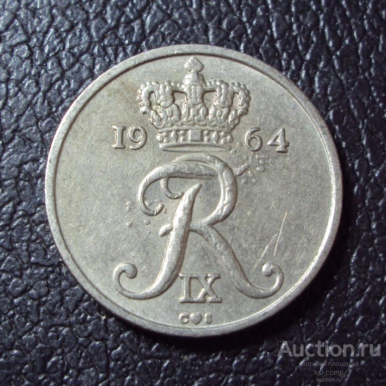 Дания 10 эре 1964 год.