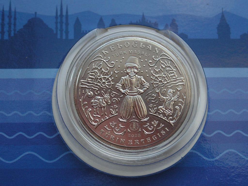 Казахстан 200 тенге 2023 кельоглан буклет unc / турецкая сказка / Ø33 мм