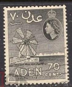 Аден 1954 год Соляные работы - Королева Елизавета II Гаш
