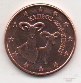 Кипр 5 евроцентов 2016г. UNC  25_10_5