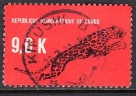 Конго Заир 1968 год  Фауна Кошачьи Леопард  Гаш