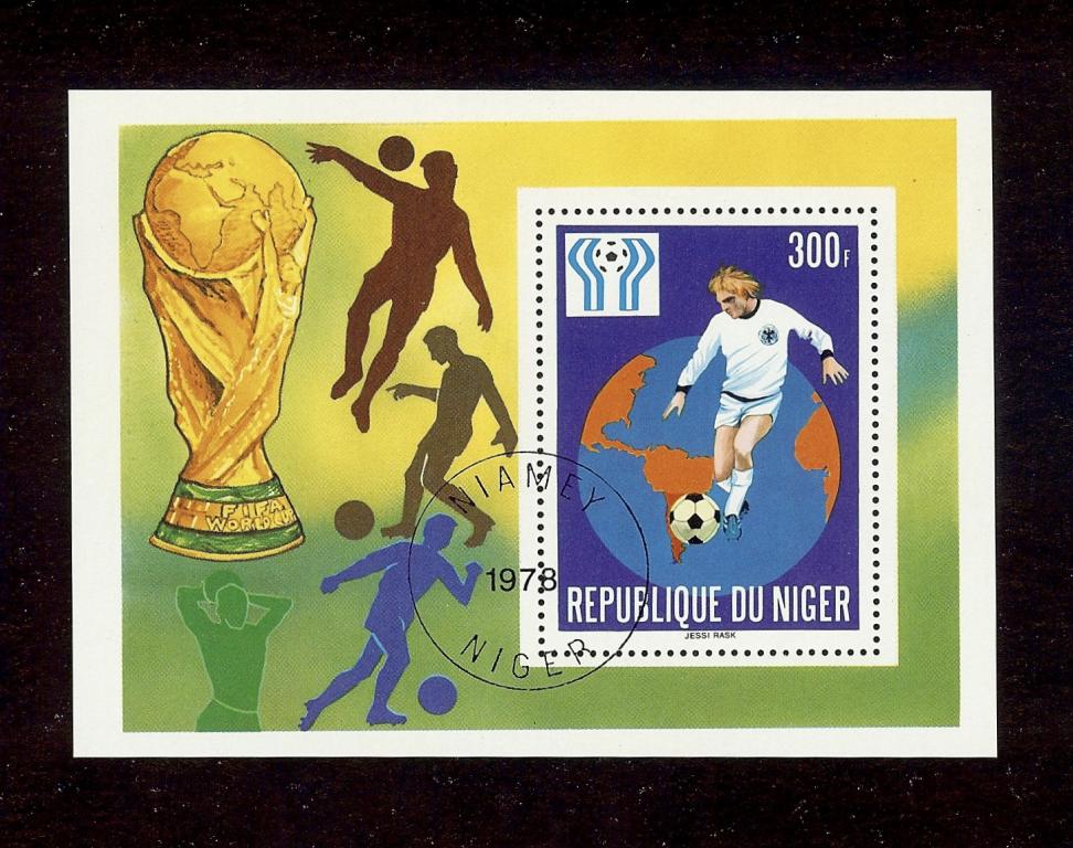 Республикв Нигер1978г. MI блок 20. Чемпионат мира по Футболу. Аргентина-78 СТО