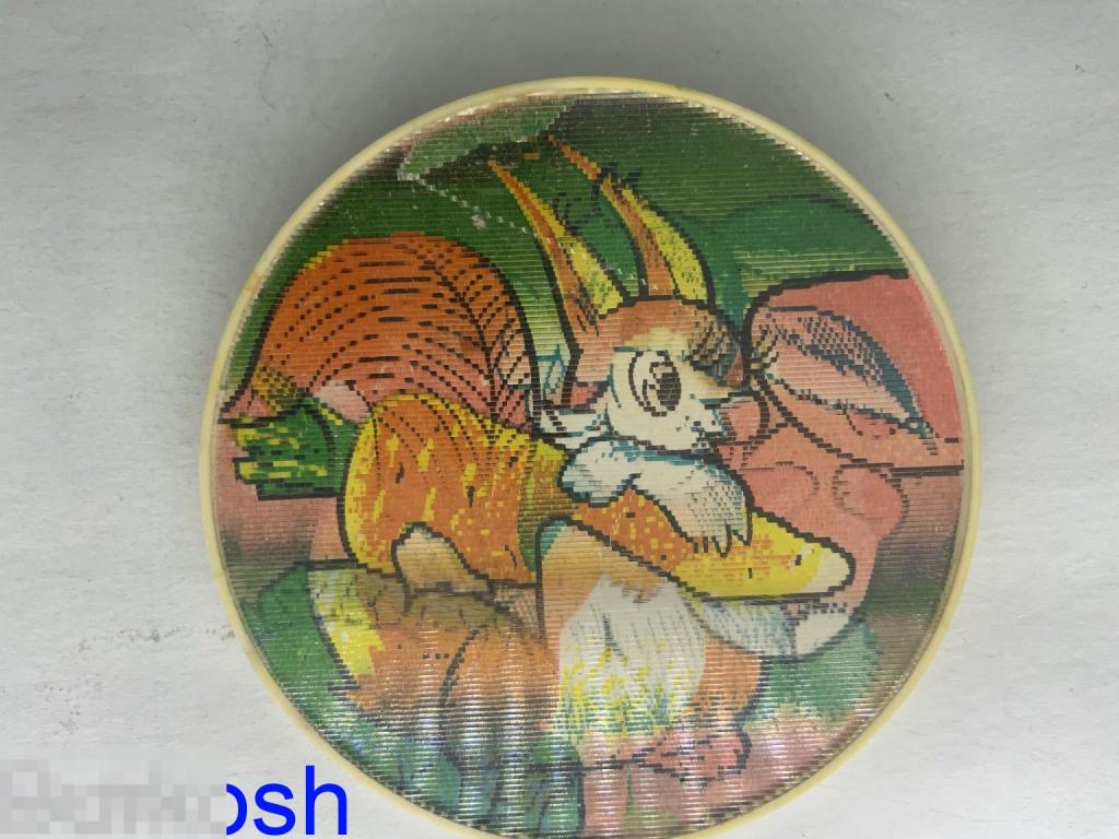 ЗНАЧОК СССР БЕЛОЧКА с грибочком белка бельчонок мультик переливашка 