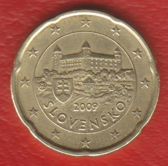 ЕВРО Словакия 20 евроцентов 2009 г. цент