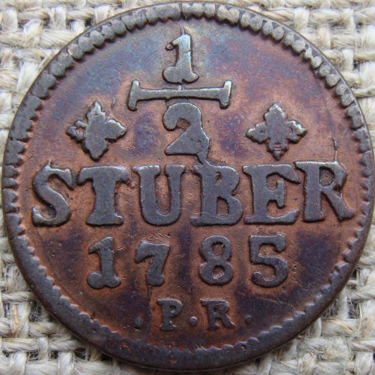Юлих-Берг герцогство 1/2 стюбера 1785 год (PR)