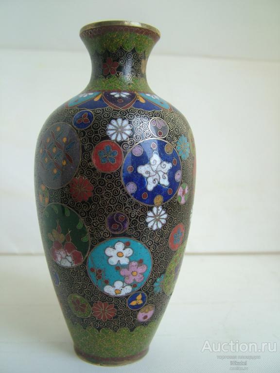 ваза клуазоне 花瓶 瓷器 Япония. ジャノニア薩摩 ЭПОХА МЭЙДЗИ 1868-1912