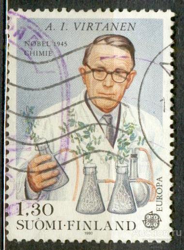 Финляндия 1980 ВИРТАНЕН НОБЕЛЕВСКИЙ ЛАУРЕАТ 1945