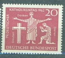 Германия 1962 г. День католика в Германии Ганновер  негашеная**