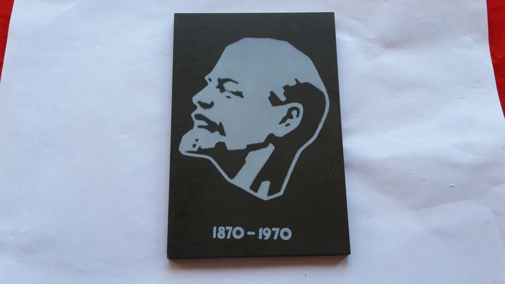 ПЛАКЕТКА ЛЕНИН 100 ЛЕТ 1970 Г. СССР ИСКУСТВЕННЫЙ КАМЕНЬ