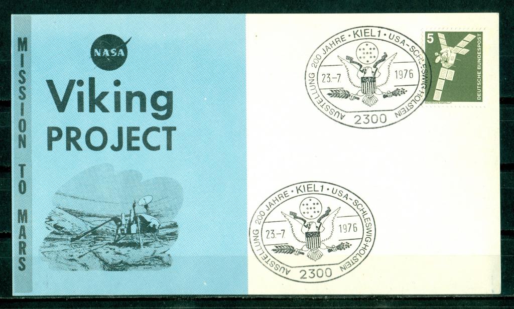 США.  1976.  Космос.  ПК  сувенирная.  Проект  "Викинг".