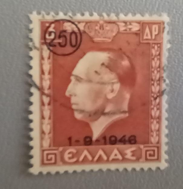 Греция 1946 Год  Восстановление короля Георга II Гаш