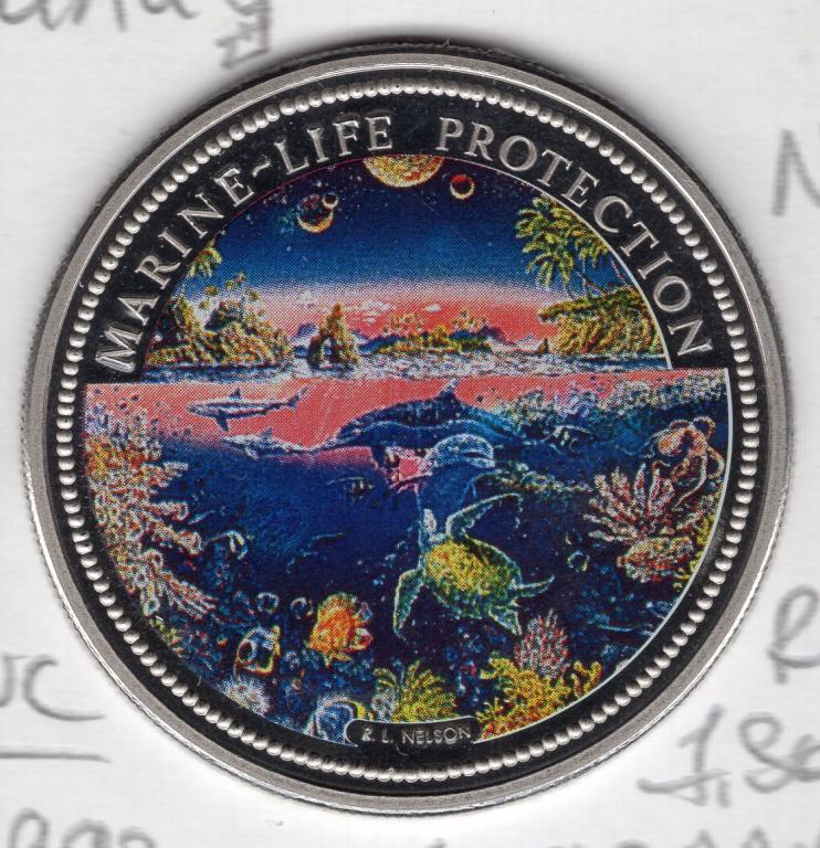 1 доллар - Палау - 1993 - Защита морской флоры и фауны - KM#3