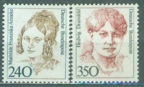 ФРГ 1988 г. серия (6) Выдающиеся женщины  Германии 4 марки 3 фото  негашеная**