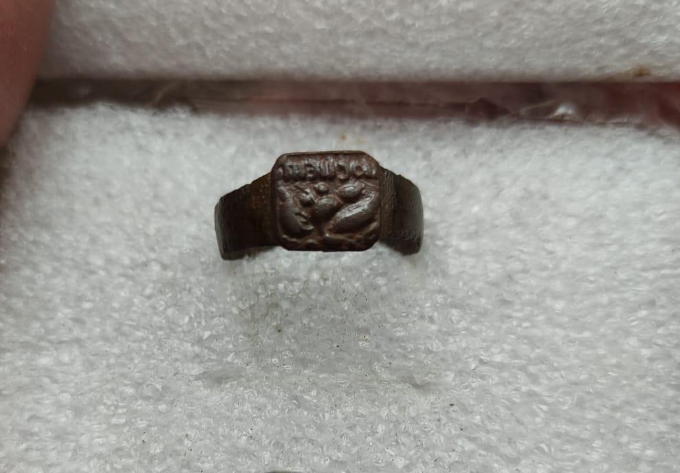 бронзовые перстни старинные, 3 штуки, коллекция, царская Россия