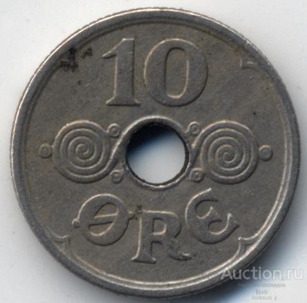 Дания 1936 г. 10 эре