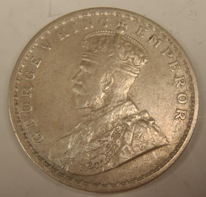Индия 1 рупия Георг 5 1918 серебро