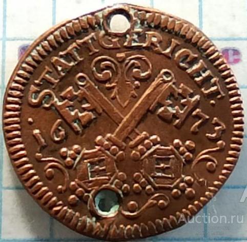 Coins Home Regensburg 1673 Германия знак городского совета жетон Лот#UMI14