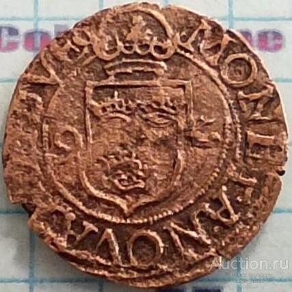 Coins Home 1597(?) ШВЕЦИЯ 1/2 эре биллон UC#63 Lot#766069