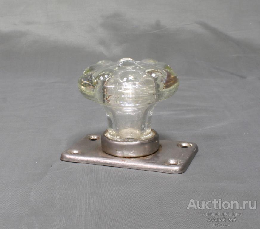 Ручка дверная прозрачное стекло, СССР, микросколы (798)