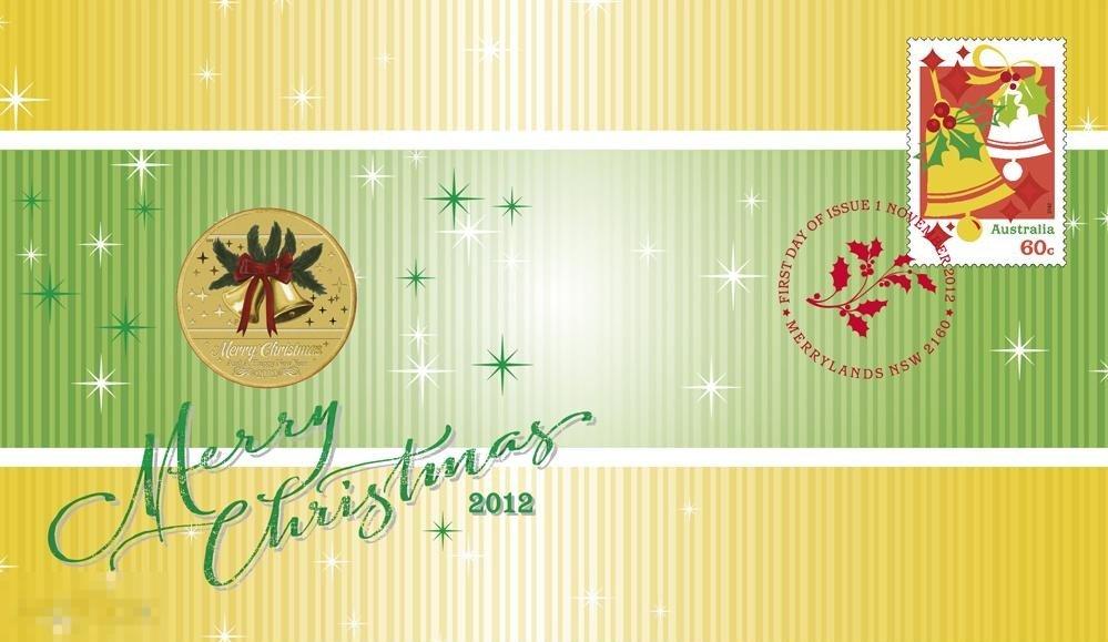 * Австралия 1 доллар 2012 Рождество * Новый Год * Конверт с маркой * ОЧЕНЬ РЕДКАЯ !