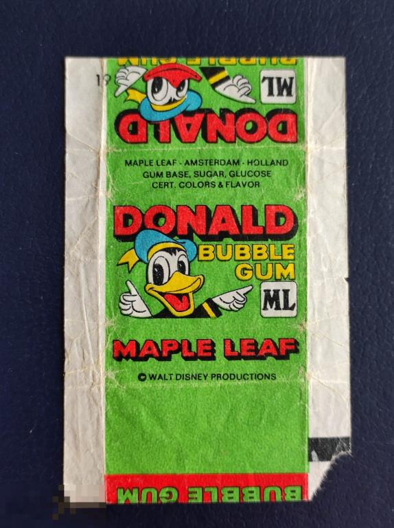 Обёртка DONALD ML  Mapple Leaf ДОНАЛЬД МЛ Голландия жвачка жевательная резинка фантик обертка 