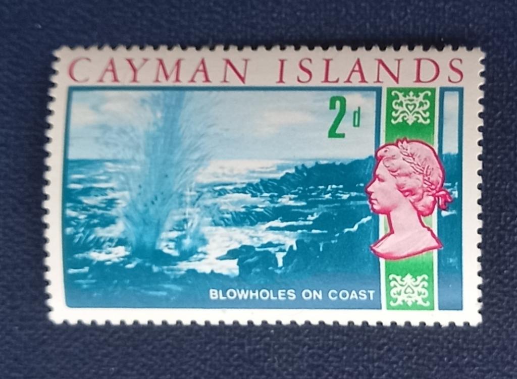 Каймановы острова 1970 год Водяной фонтан Дыхание моря MNH