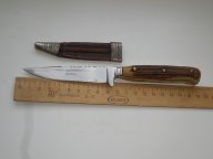 Нож-никер охотника, егеря, SOLINGEN, 1970- 1980 годы, Германия, рог животного, клеймо (оригинал)- 1