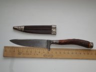 Нож-никер охотника, егеря, SOLINGEN, 1960- 1970 годы, Германия, рог животного, клеймо (оригинал)- 8