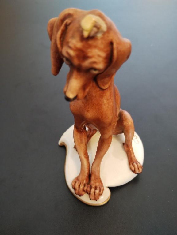Каподимонте!CAPODIMONTE! СОБАКА С БАБОЧКОЙ 12СМ G.cappe ХАЛЯВА