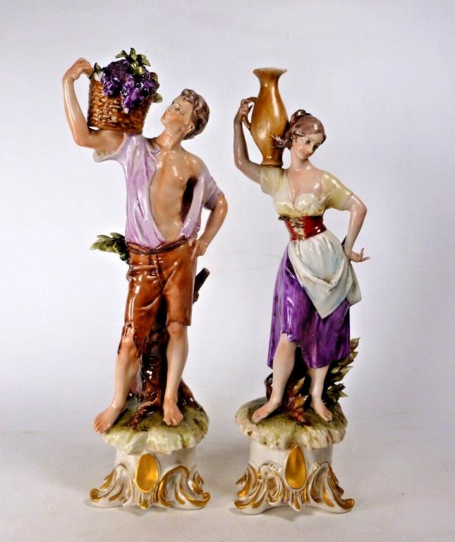 CAPODIMONTE! Каподимонте !D. Belloire ВЕЛИКОЛЕПНАЯ ДАМА С КУВШИНОМ 25 СМ