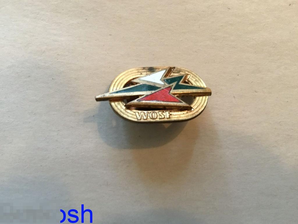 ЗНАК WOSF военно спортивный знак ПНР Польша тяж мет винт 
