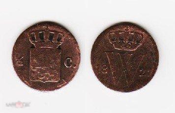 * Нидерланды 1/2 (полцента) цента 1827 KM 51 Лев 