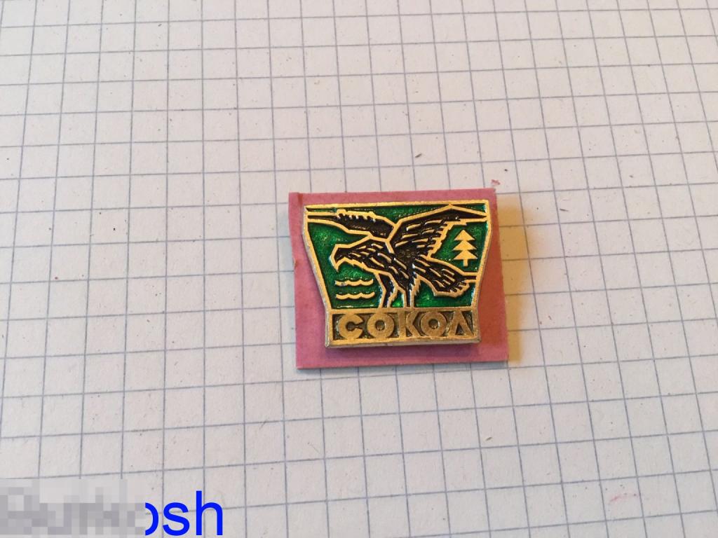 ЗНАЧОК СССР СОКОЛ Вологодская область 