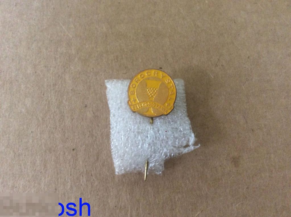 ЗНАЧОК BOROCRYSTAL ЧССР хрусталь ваза тяж мет