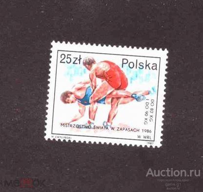 Польша  чистая  1987 год   спорт    №  7053