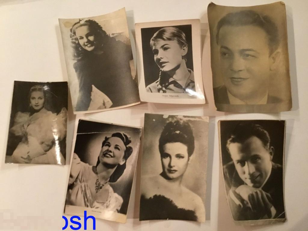 ФОТОГРАФИИ ОТКРЫТКИ набор КИНО АРТИСТЫ Дурбин Теречик 7 штук 