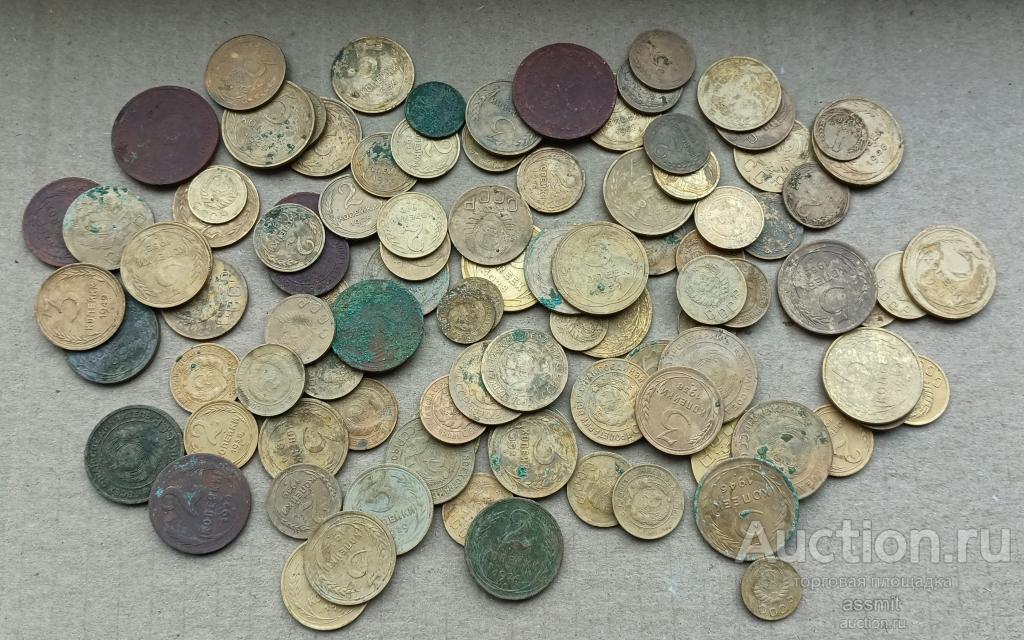 100 монет ранних Советов 1924 - 1957 года