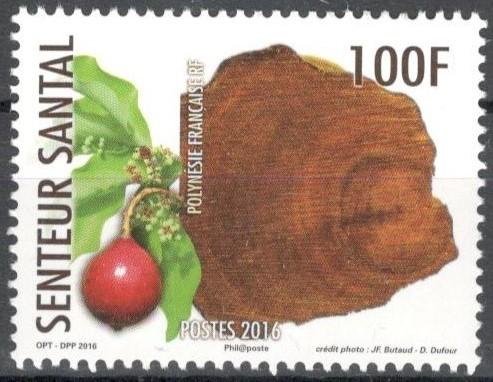 Французская Полинезия, 2016, № 1313, € 1,9, MNH, полн., растения, Сандаловое дерево