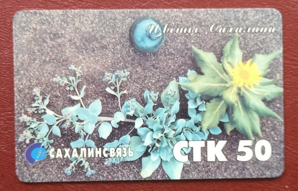 Телефонная карта оплаты СТК Сахалин Флора Цветы 50 ед 162