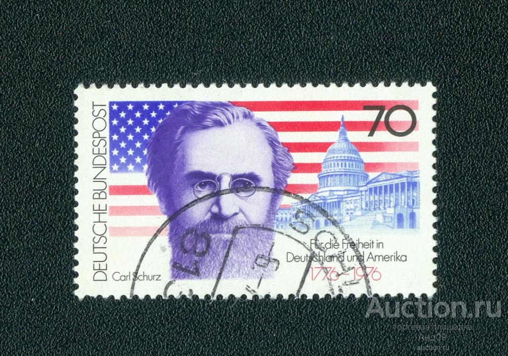1976 г. ФРГ - Карл Шурц, политик и реформатор Соединенных Штатов (1172е)