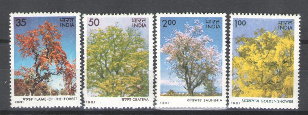 Индия 1981г. Деревья, п/с. MNH.