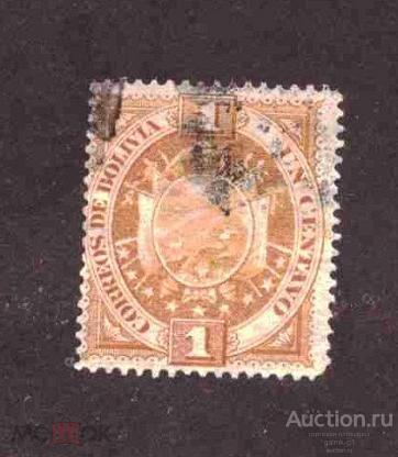 Боливия    гашеная   1894  год   герб     №  3983