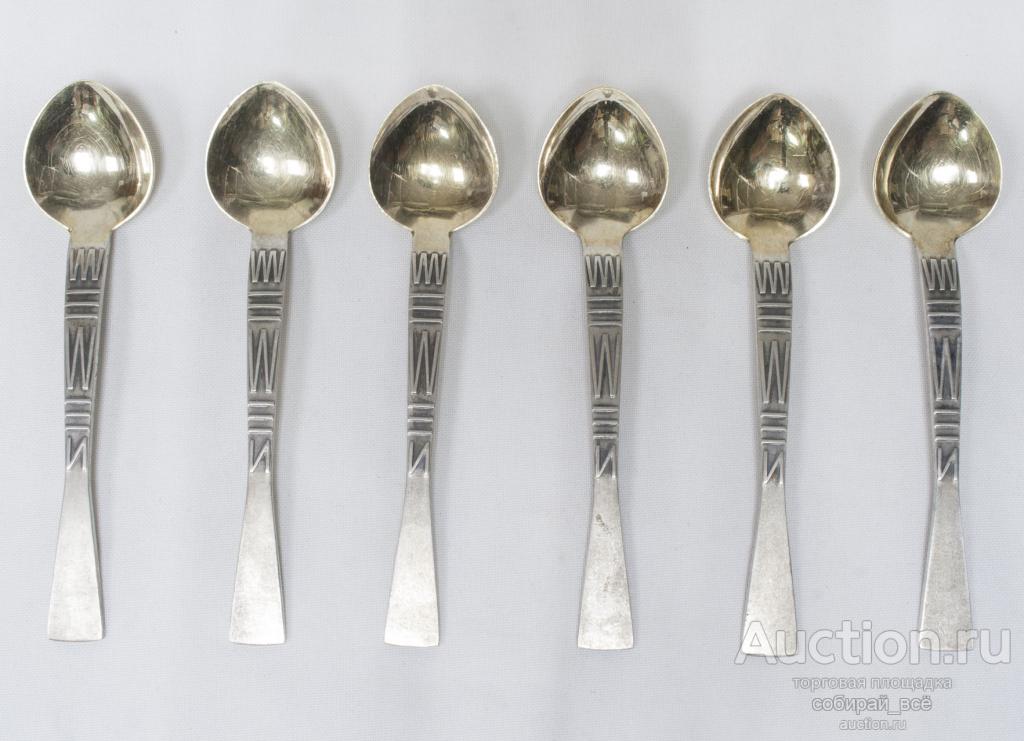 Набор Ложки кофейные 6 шт, мельхиор, Таллин, длина 10 см (40)