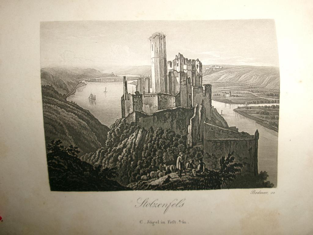 1840 г. Гравюры. Мартенс, Бодмер, Рейн, Висбаде,Эмс,Швальбах,Шлангенбад. Живописные виды