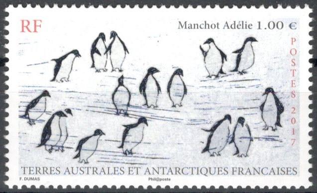 TAAF, 2017, № 992, € 2,3, MNH, полн., пингвин Адели