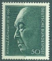 Германия (ФРГ)1976 г. Конрад Аденауэр  негашеная**